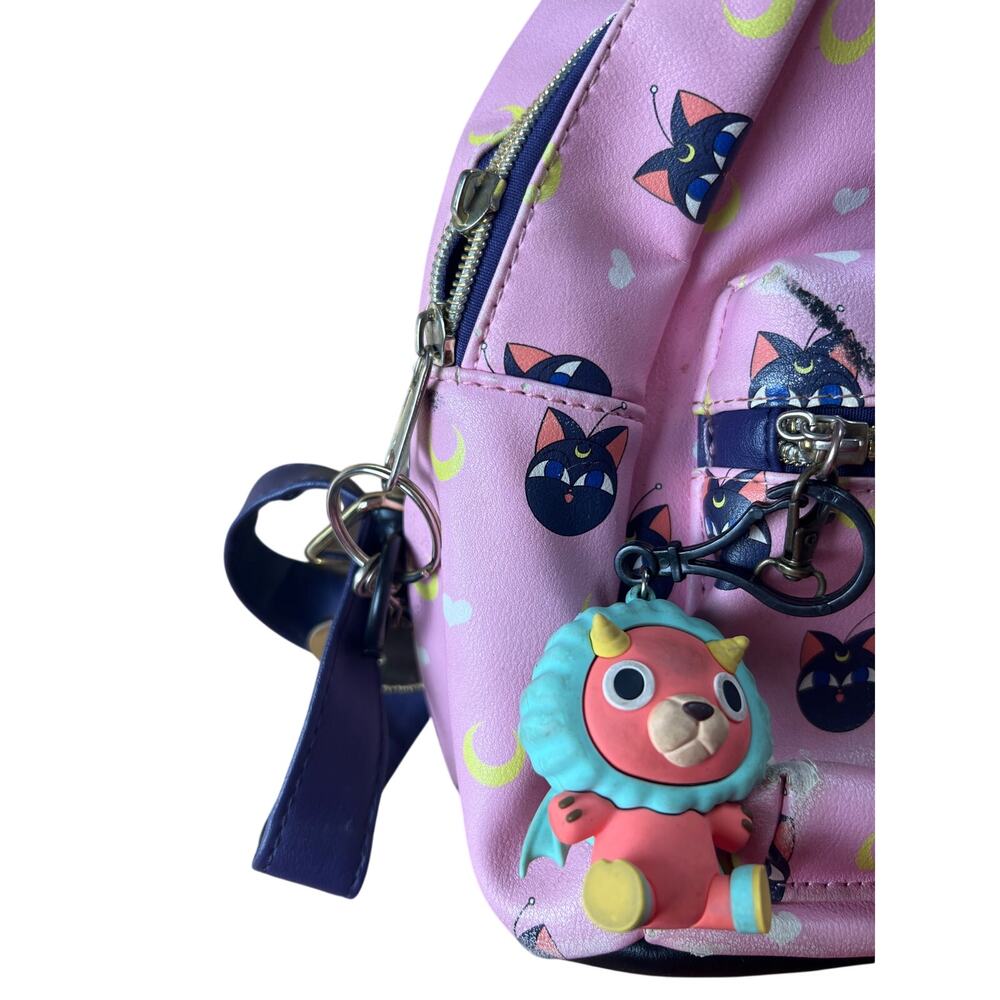 Loungefly Sailor Moon Luna Mini Backpack Pink - Picture 6 of 10